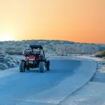 Buggy tour to coast in Cyprus. Travel, holiday concept.
